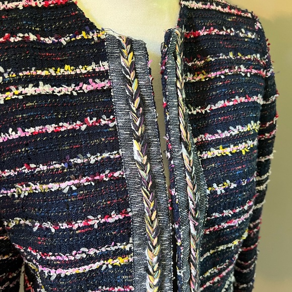 Fringe Tweed Jacket Talbots Sz 8 - Picture 11 of 11
